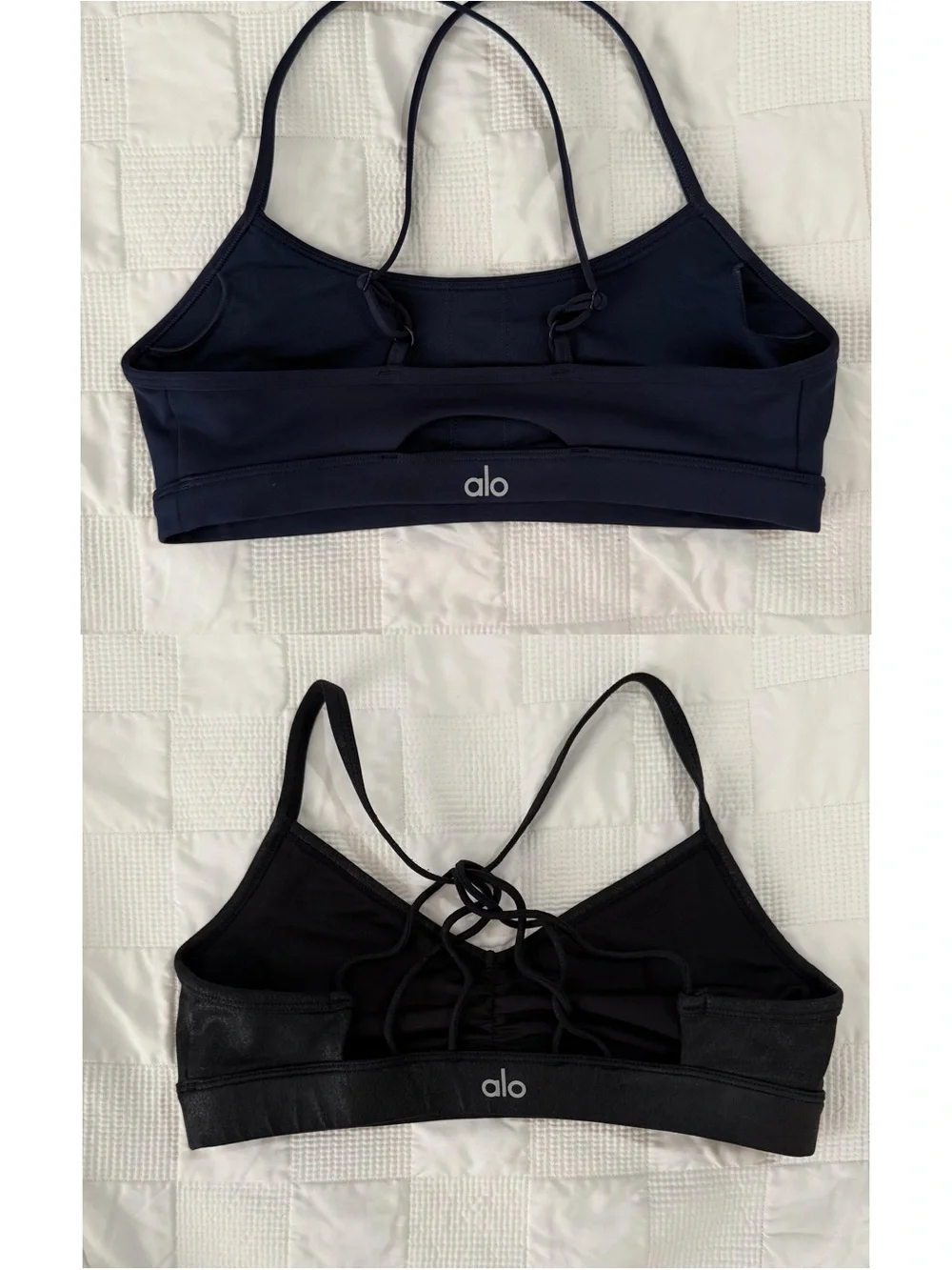 2 bras Alo Yoga Bra - Navy and Black Small